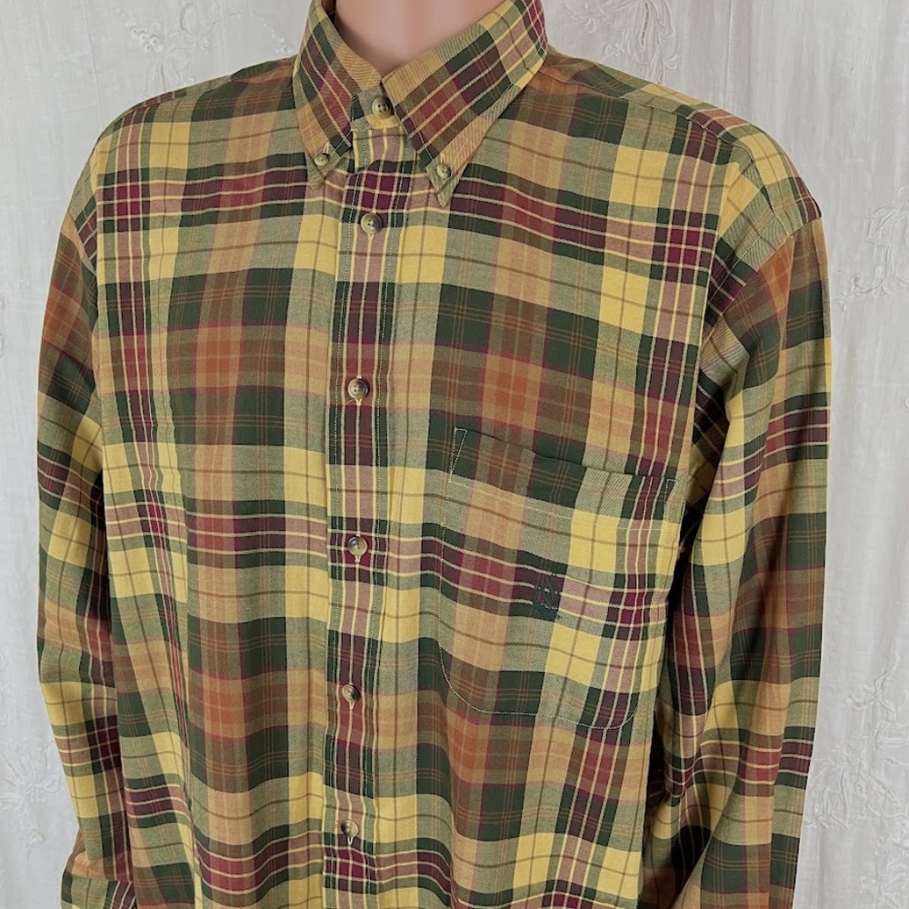 Nautica Autumn Plaid Long Sleeve Men's Sz XL